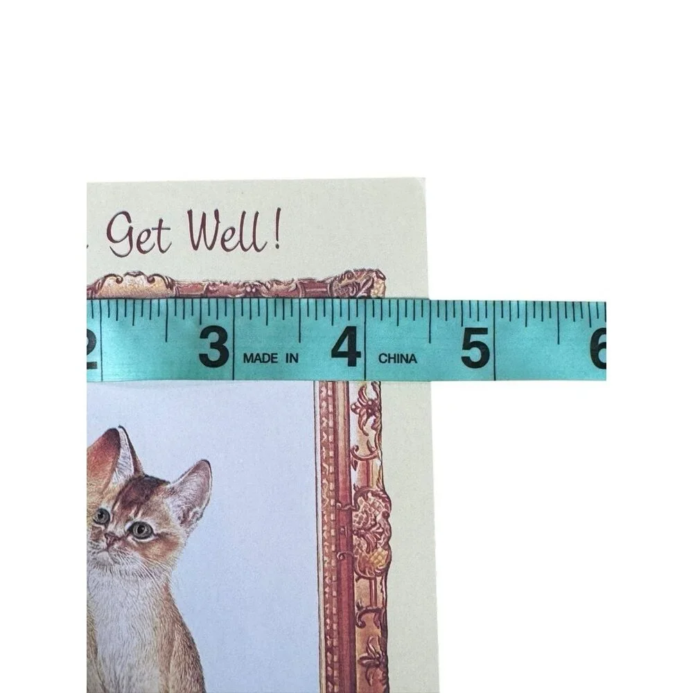 Kitten Cat Please Get Well Soon Greeting Card Fantusy USA‎ Made